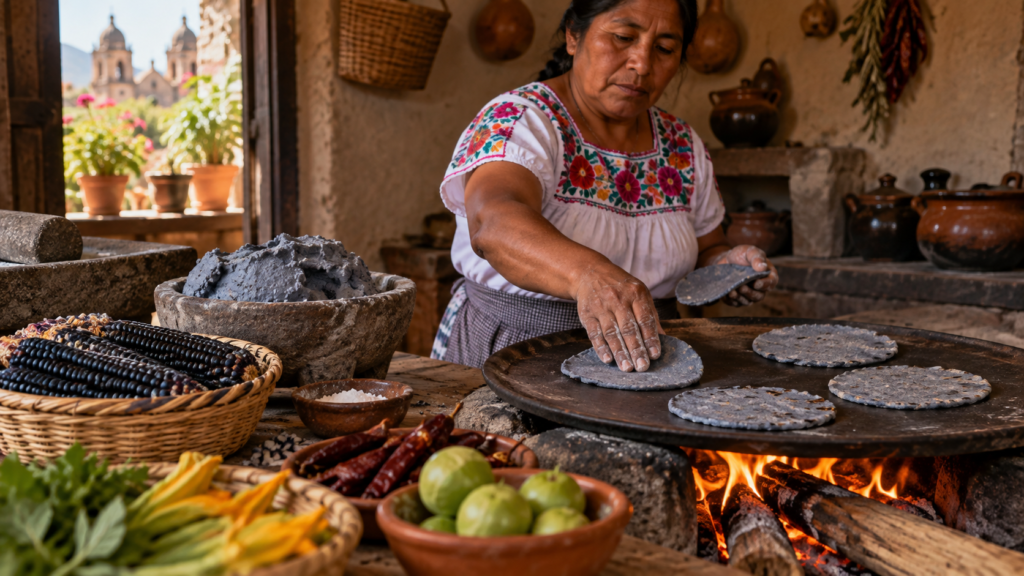 Maíz nativo: del comal a la mesa urbana. Imagen editorial.