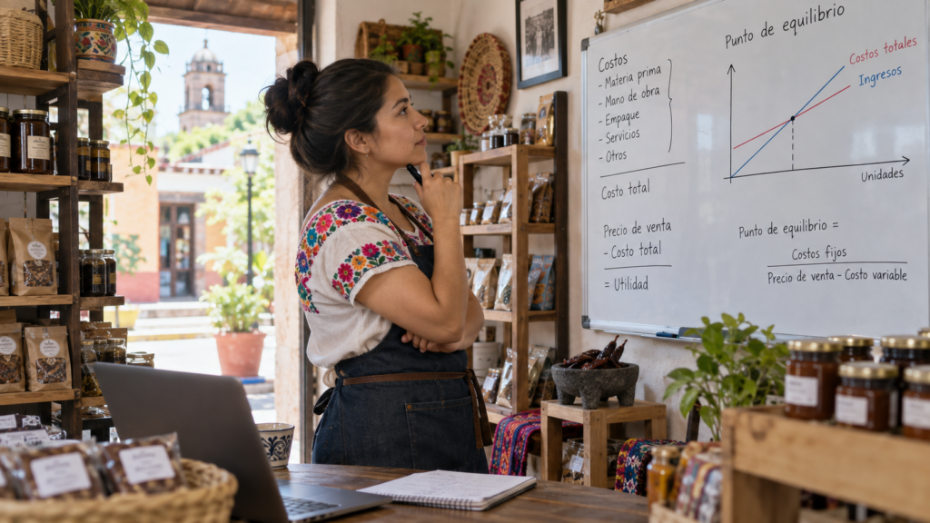 Punto de equilibrio para un emprendimiento pequeño. Imagen editorial.