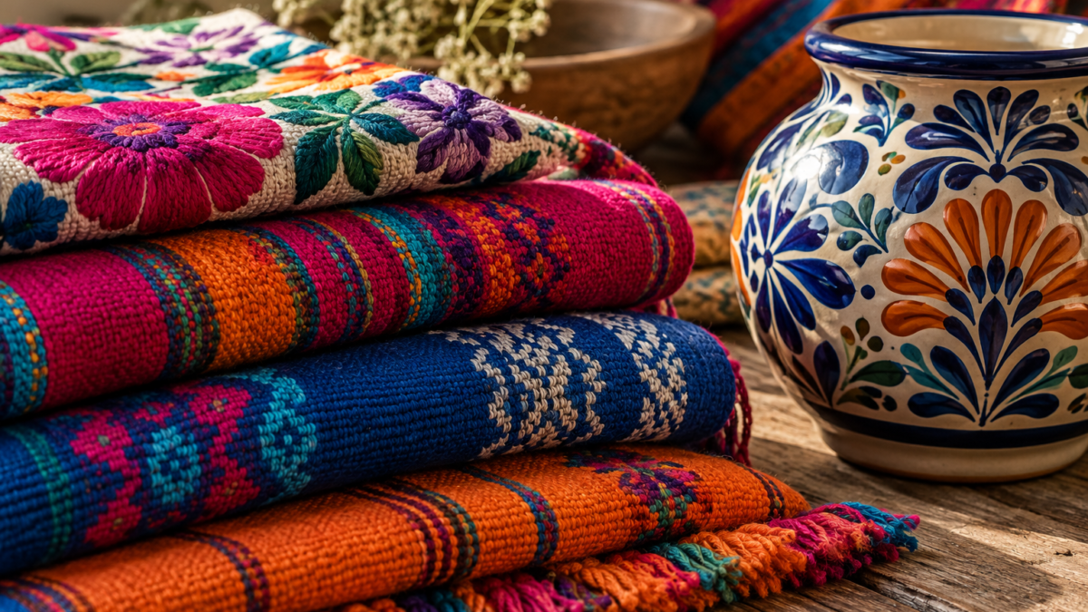 Textil y cerámica artesanal genéricos; solo ilustrativa, no muestra expositores ni productos de la feria.